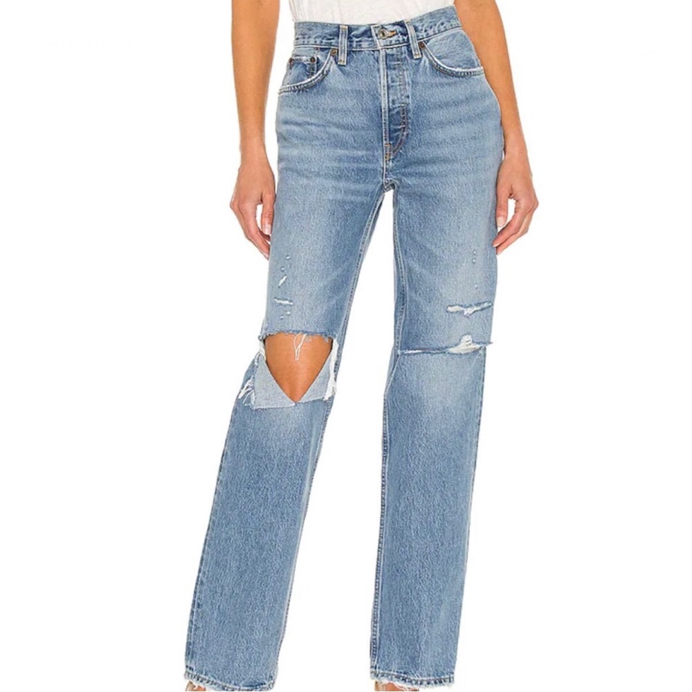 RE/DONE 90s comfy jean sun faded destroy size 27
